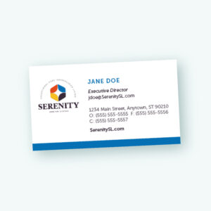 Single sided business card
