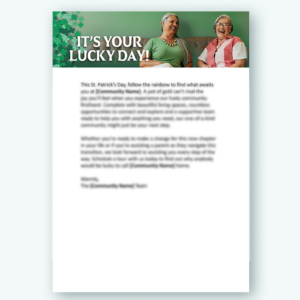 St. Patrick's Day Email